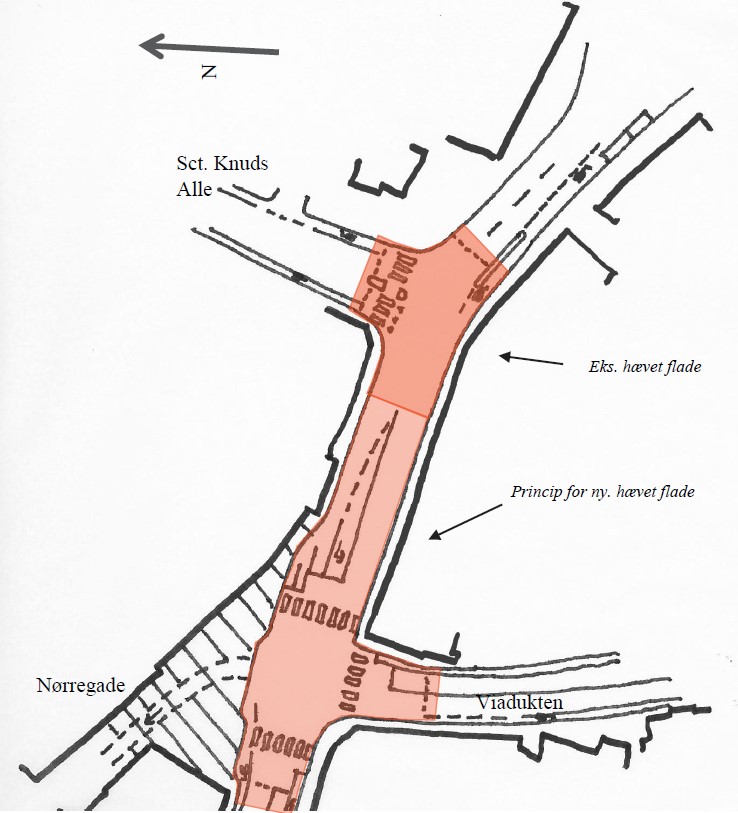 Figur 9 Principskitse for krydsene Storegade / Viadukten og Storegade / Sct. Knuds Allé.